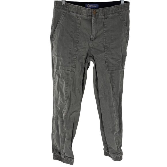 Democracy AbSolution Khaki Green Jeans Cropped Size 6 - Picture 1 of 13